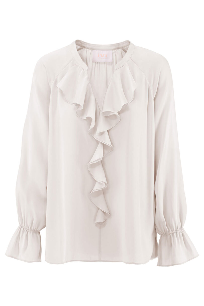 silk off white blouse