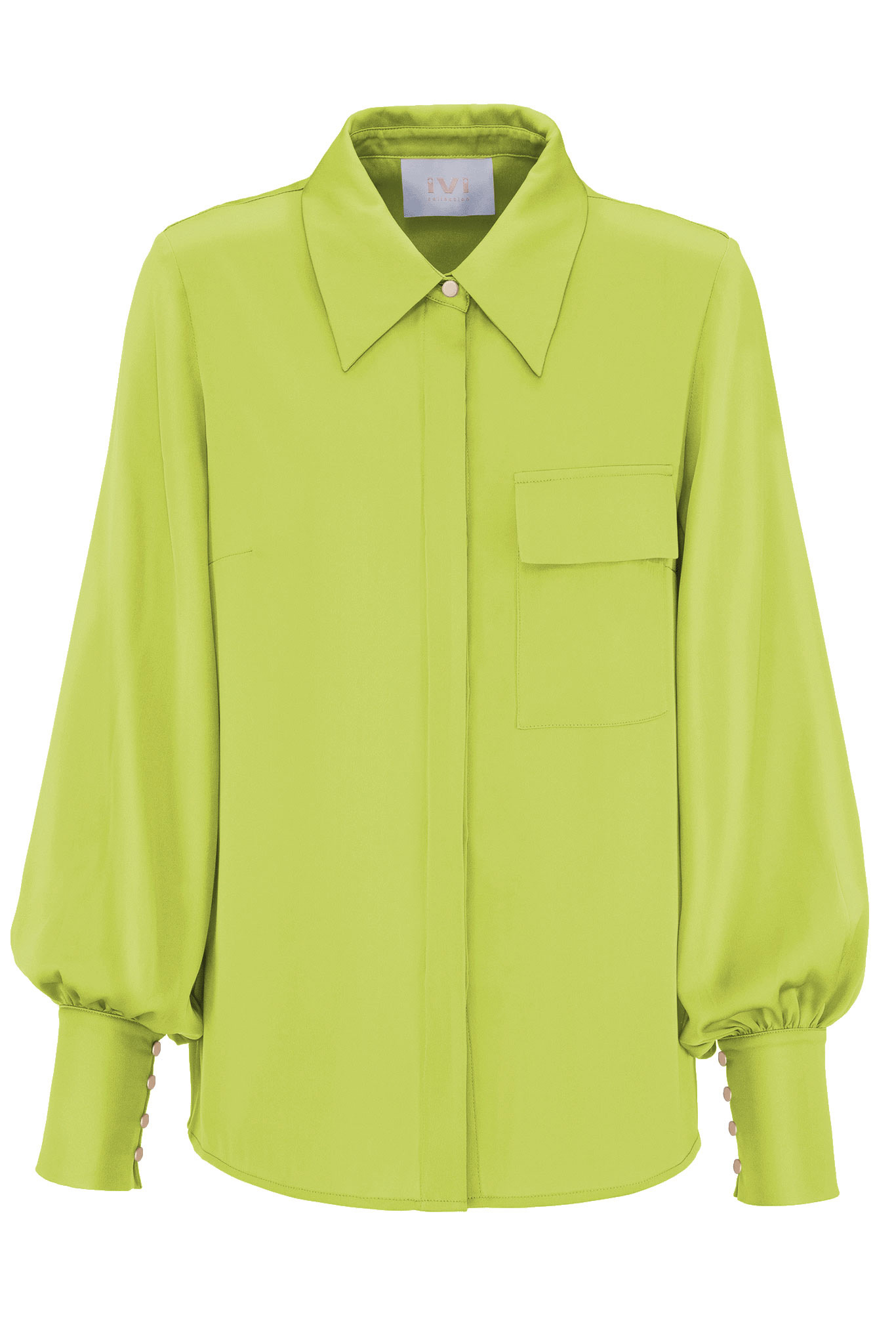 SOLID SILK Shirt Blouse lime