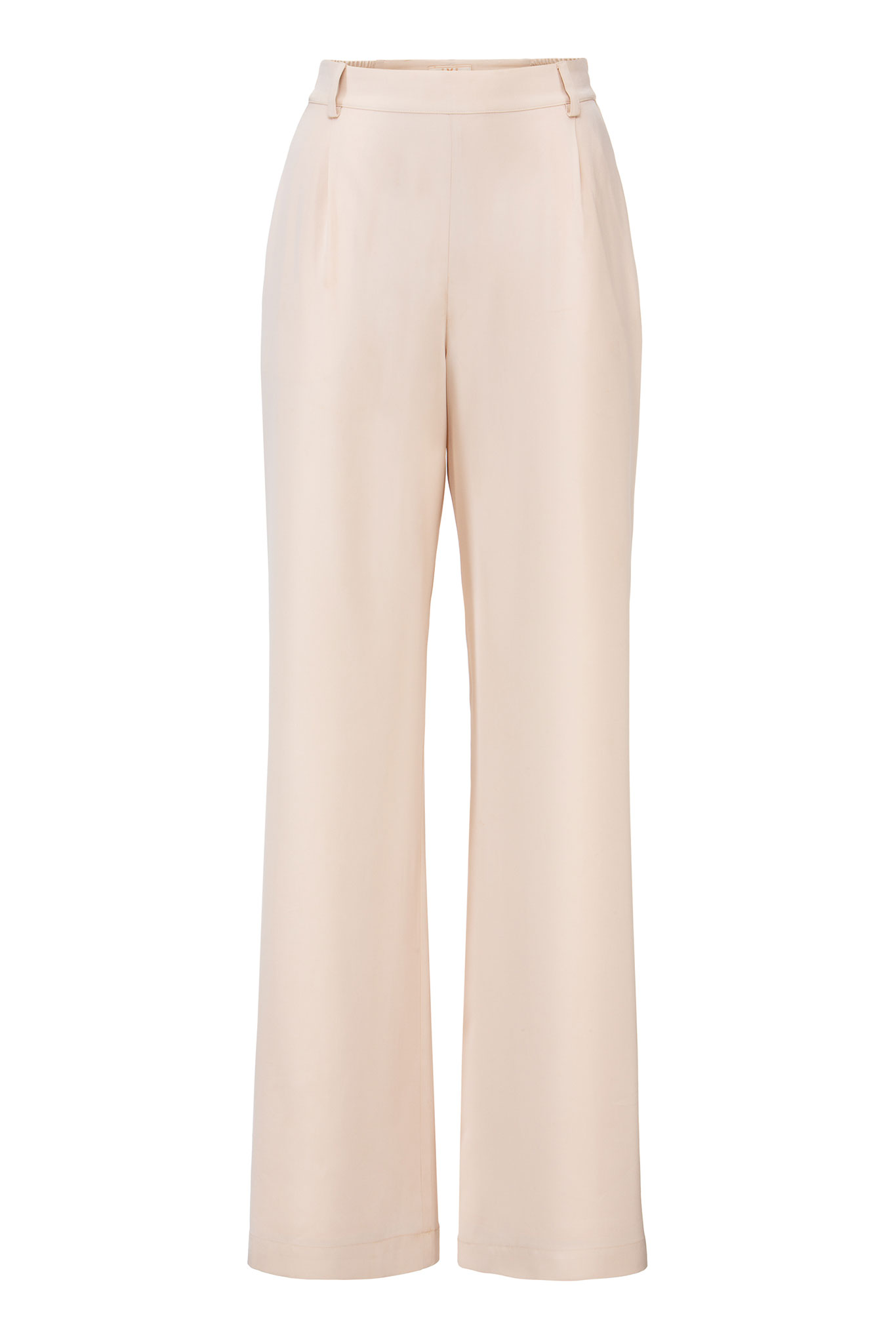 IVI GmbH SOLID SILK Seidenhose mit weitem Bein light sand