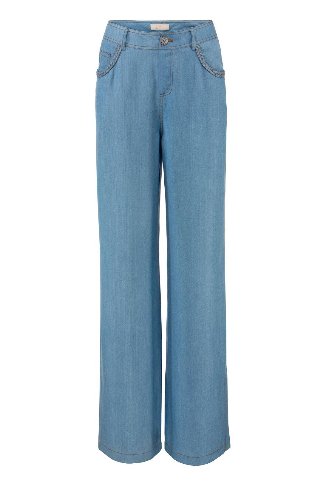 IVI GmbH DENIM Hose mit weitem Bein light blue