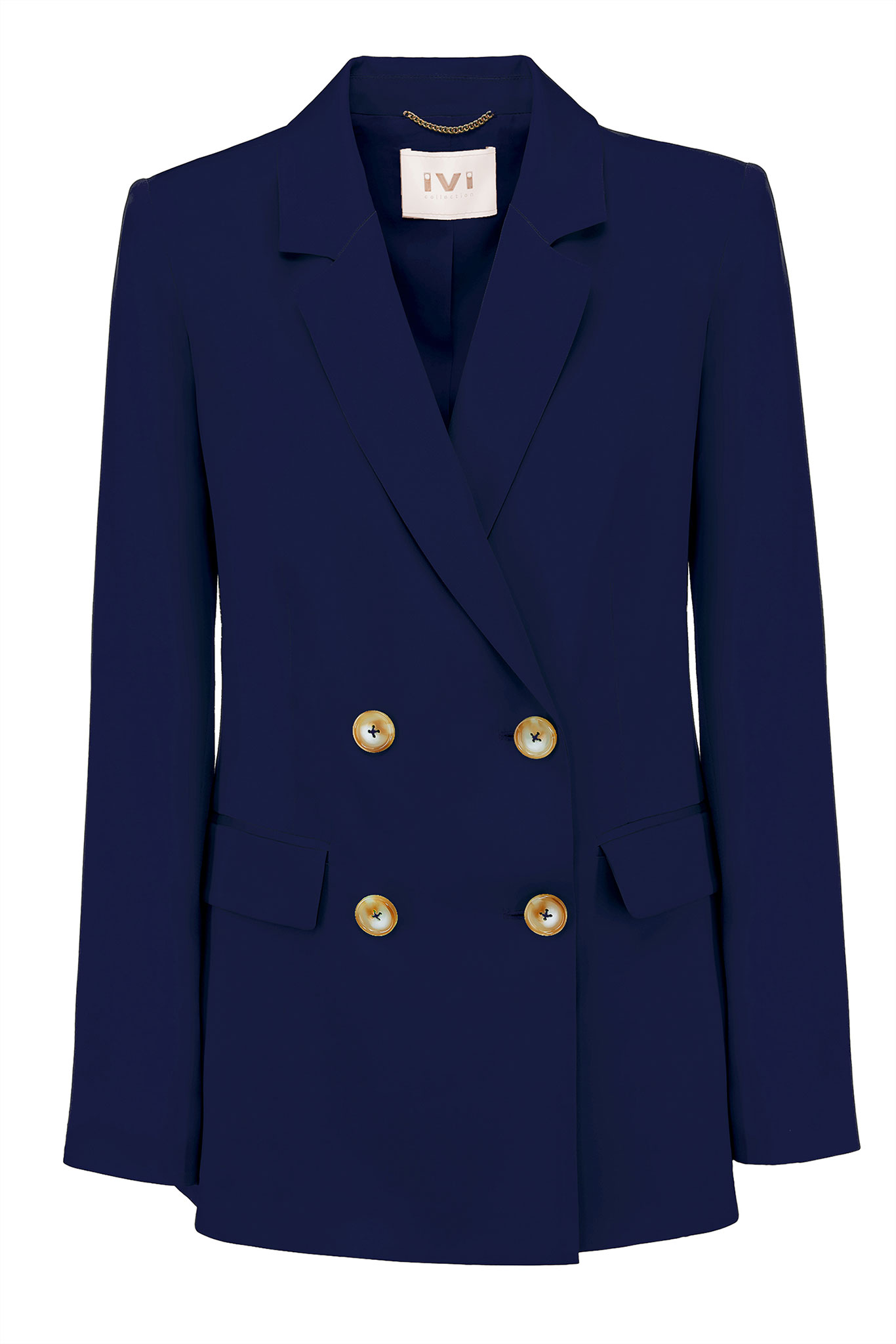 IVI GmbH SOLID SILK Seidenblazer navy