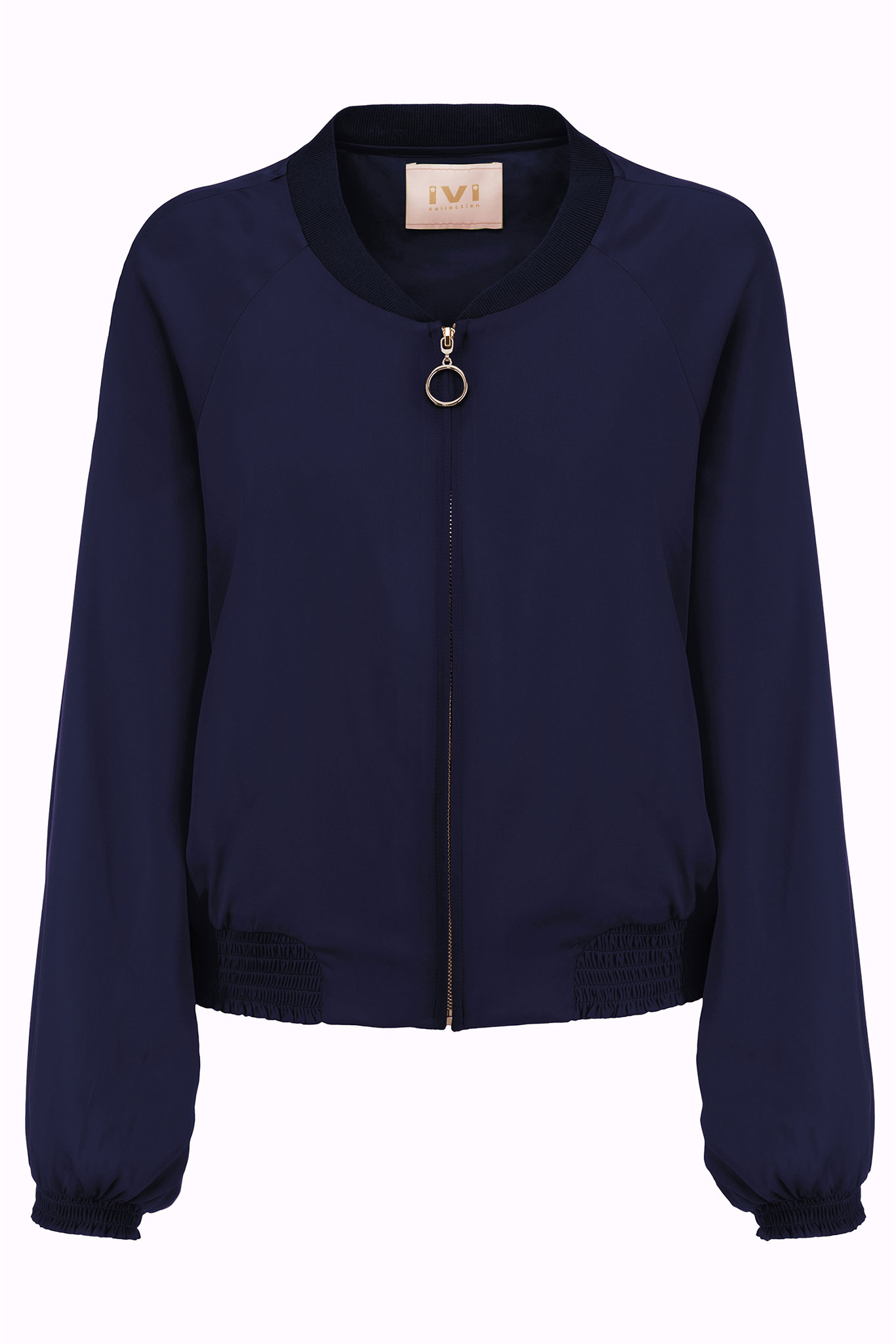 IVI GmbH SOLID SILK Seidenblouson navy