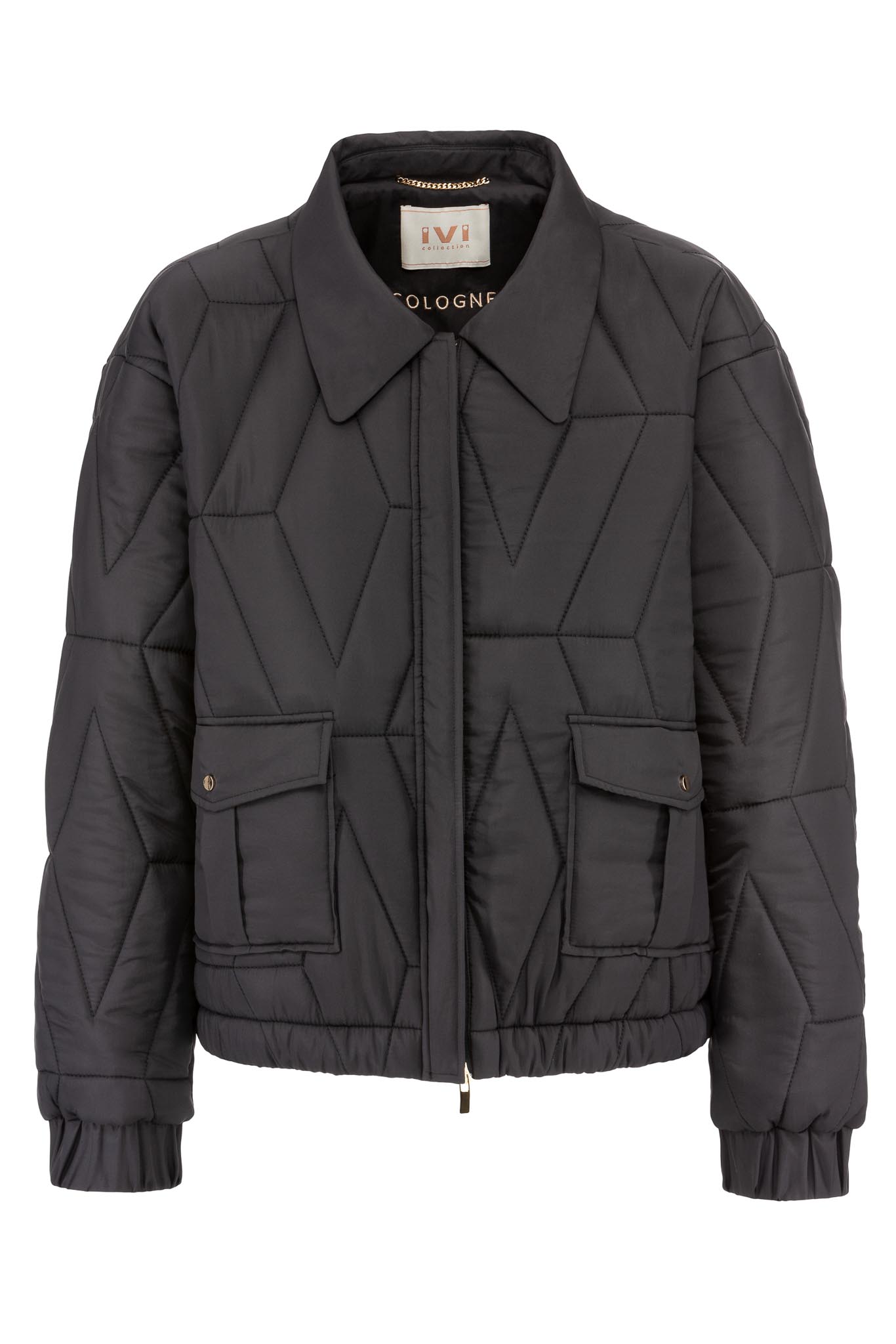 IVI GmbH PUFFER NYLON Jacke mit Signature Steppung schwarz