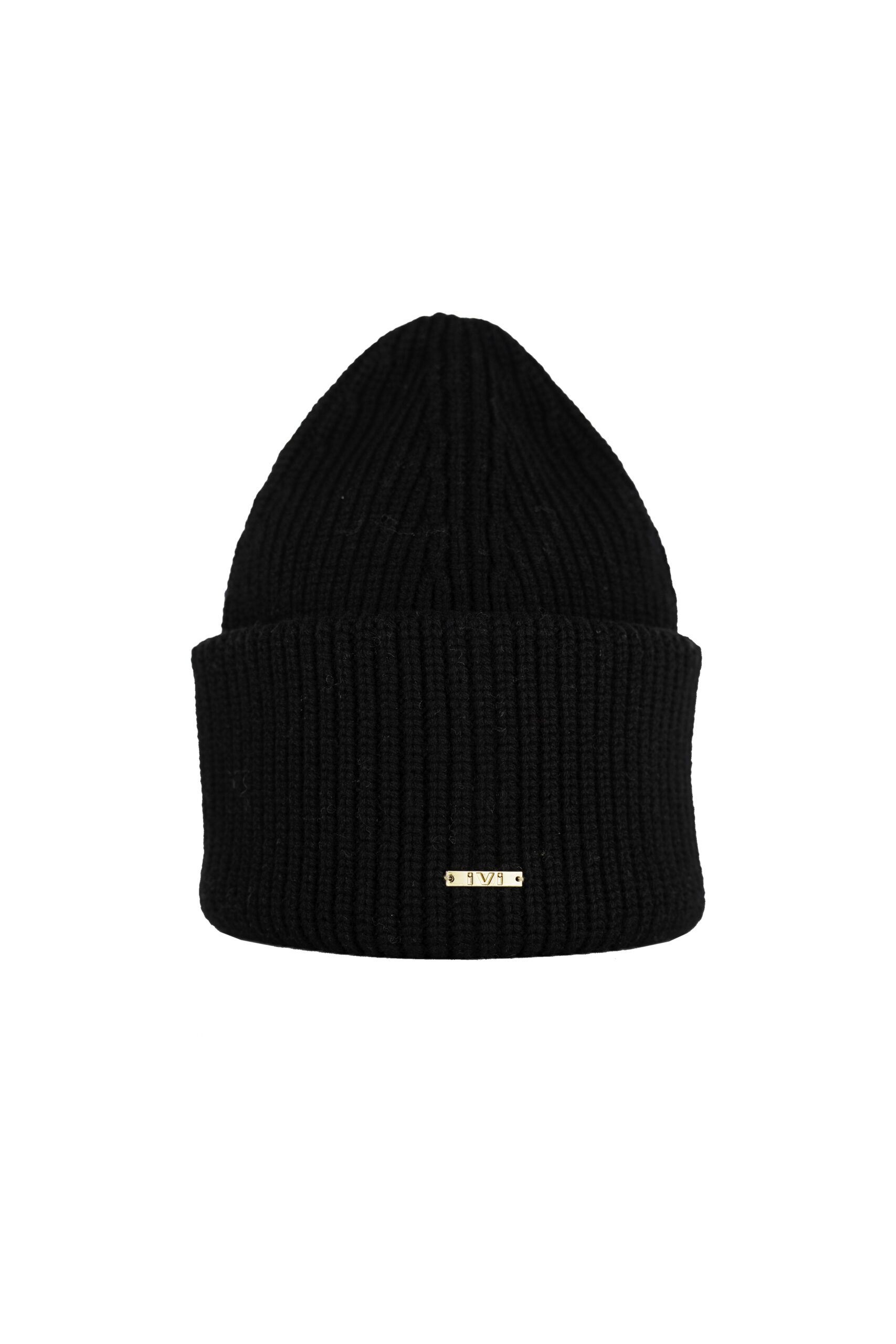 IVI GmbH SOLID KNIT Beanie aus Woll-Kaschmir-Mix schwarz