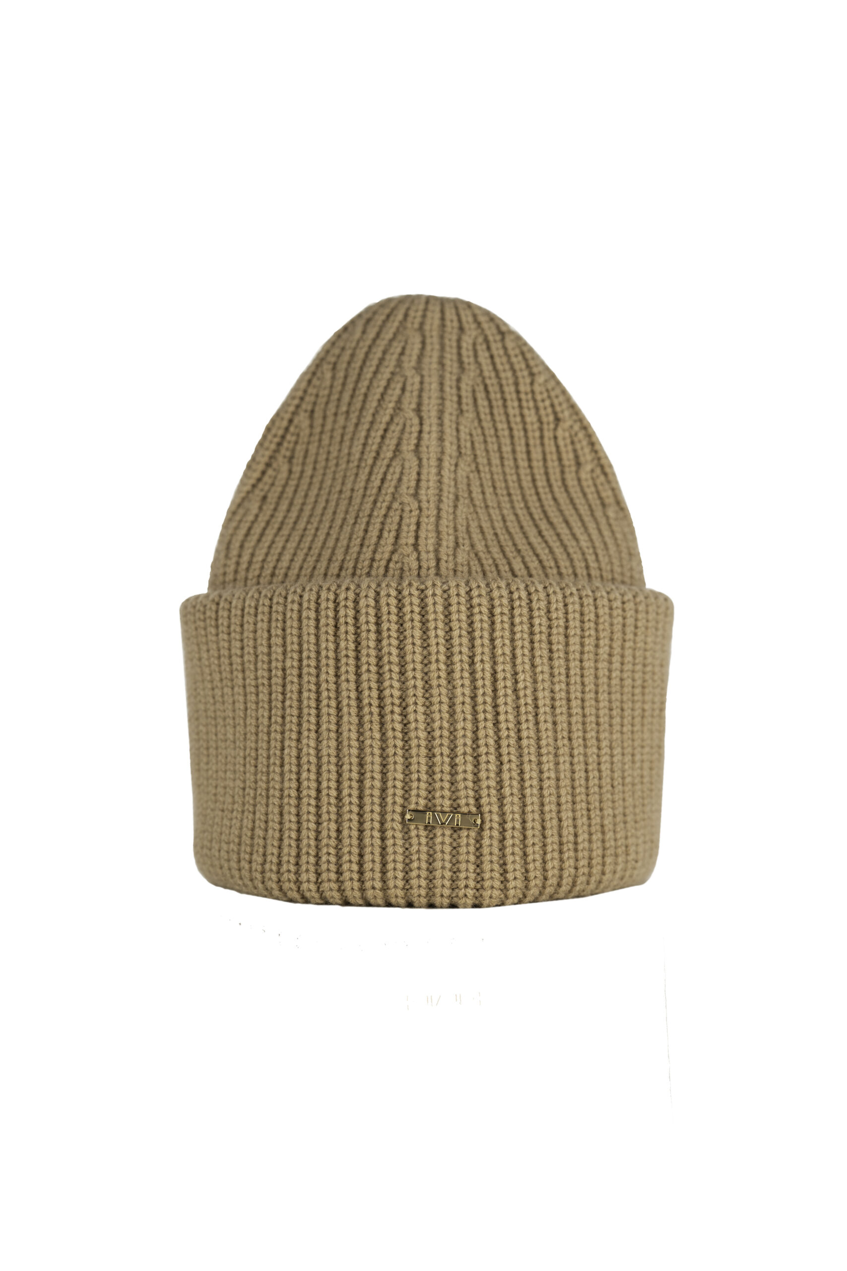 IVI GmbH SOLID KNIT Beanie aus Woll-Kaschmir-Mix camel